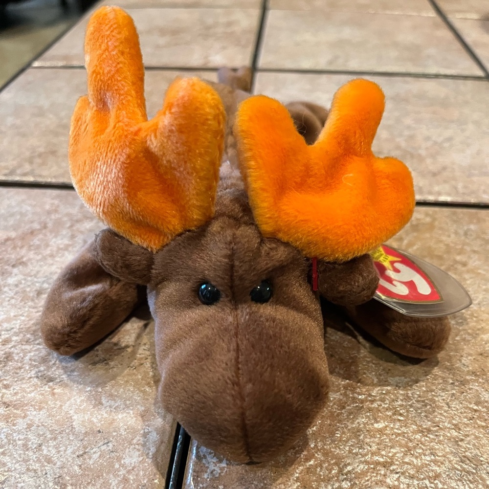 CHOCOLATE the Moose Ty Beanie Baby 1993 ORIGINAL Owner Rare with errors